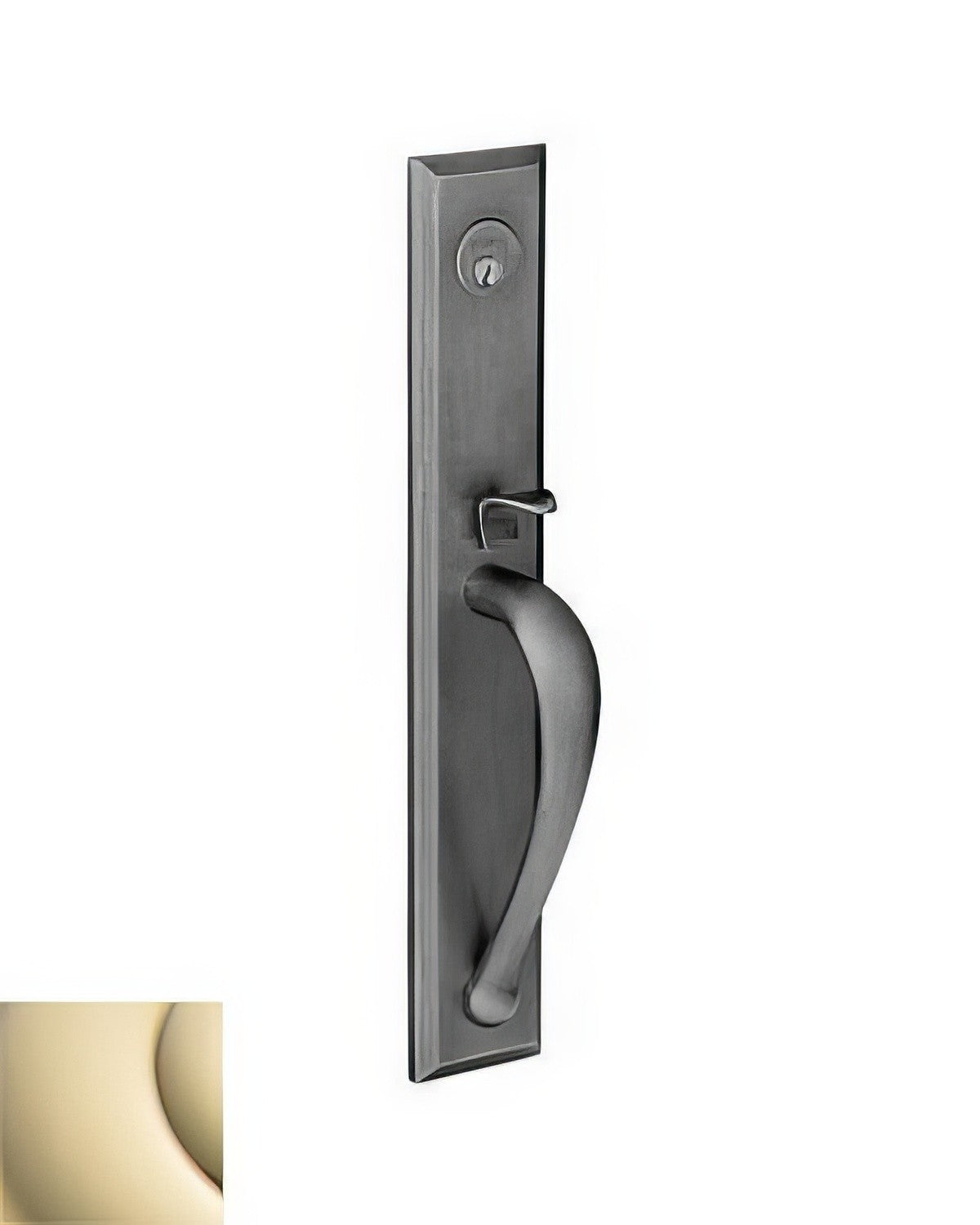 Baldwin M504003RENT lifetime polished brass single cylinder mortise handleset