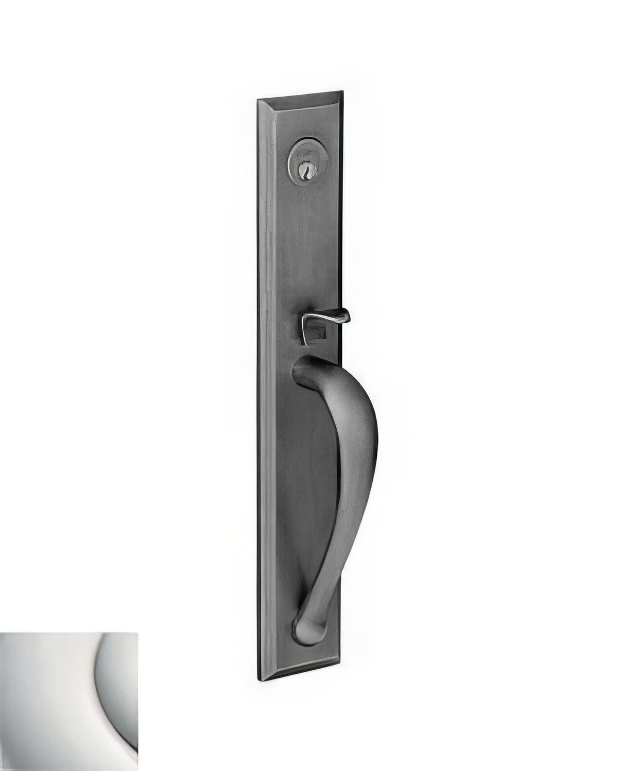 Baldwin M504055RENT lifetime polished nickel single cylinder mortise handleset