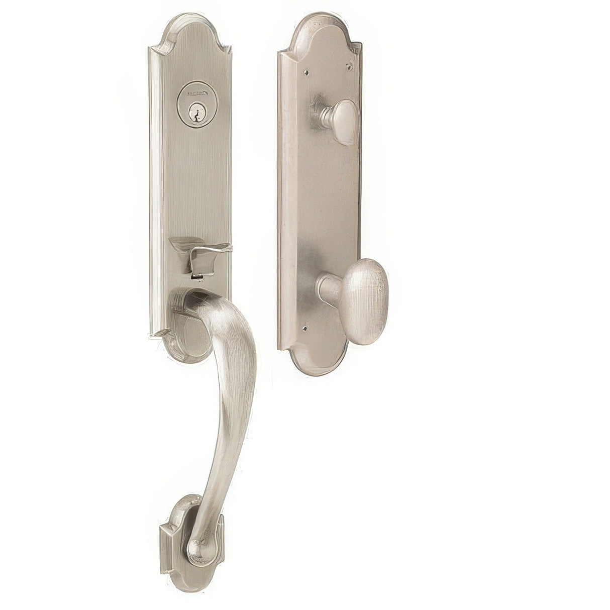 Baldwin M512056FD lifetime satin nickel dummy entry handleset
