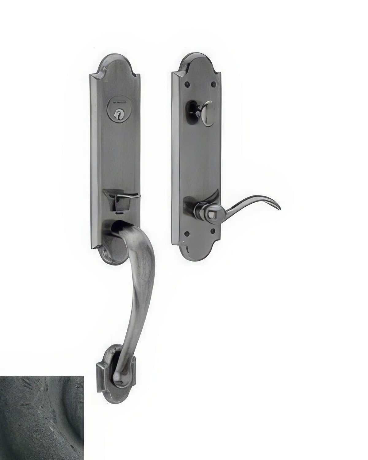 Baldwin M512402LFD distressed oil rubbed bronze dummy door lever