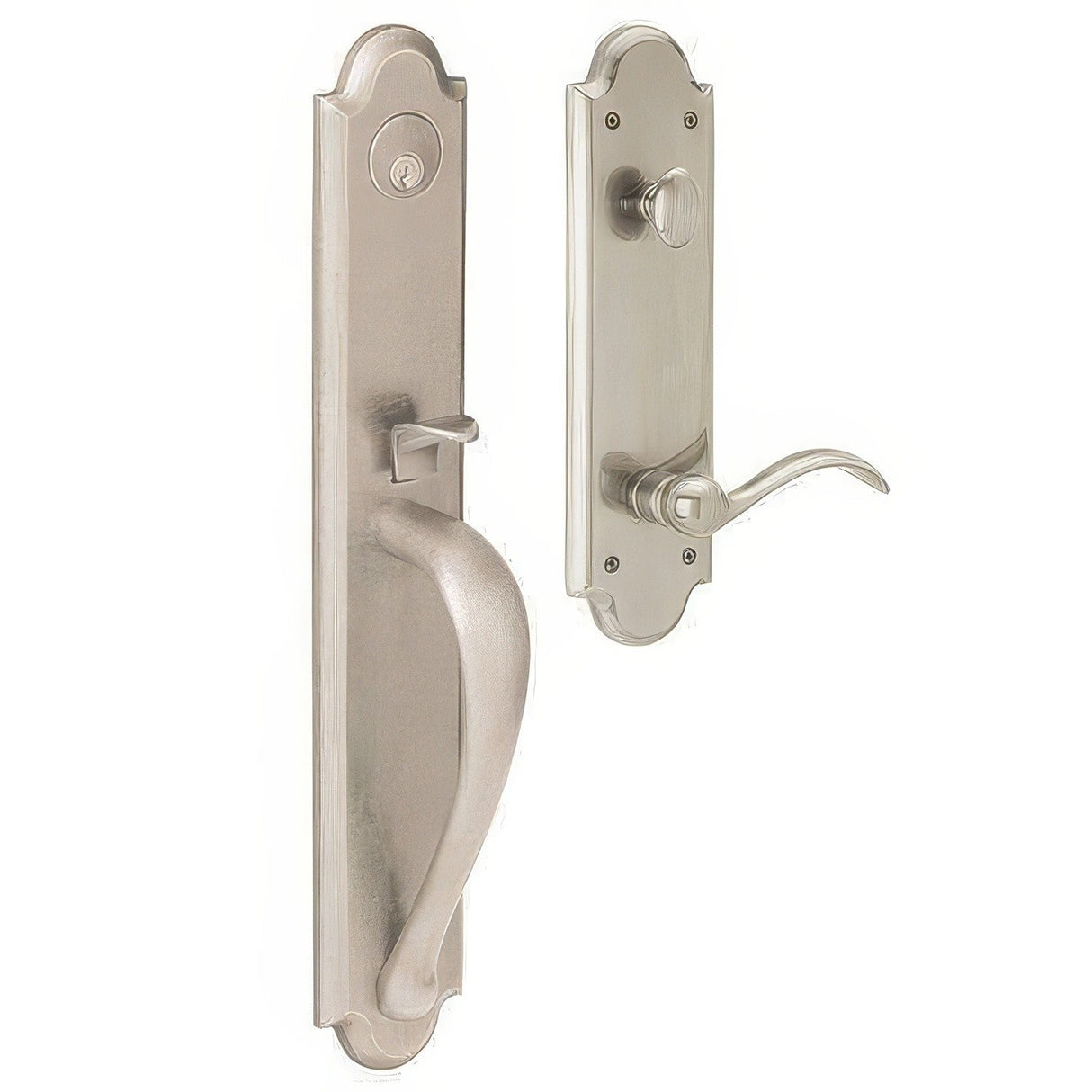 Baldwin M514056LFD Boulder, Estate, Images, Metal Grip dummy entry handleset, additional view