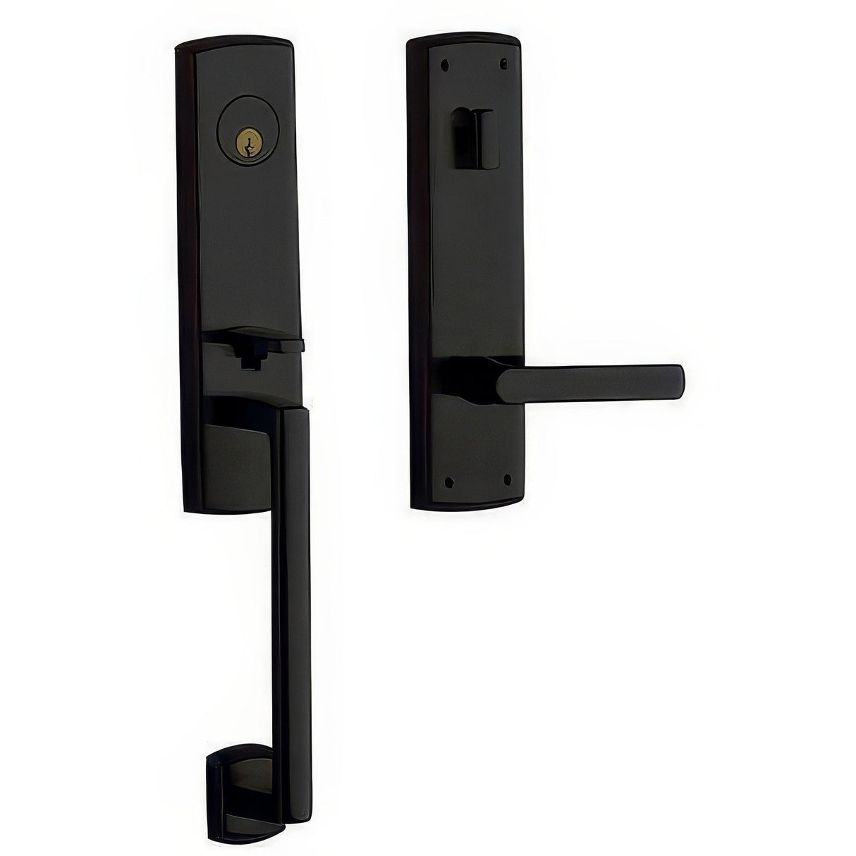 Baldwin M516190RFD satin black dummy entry handleset