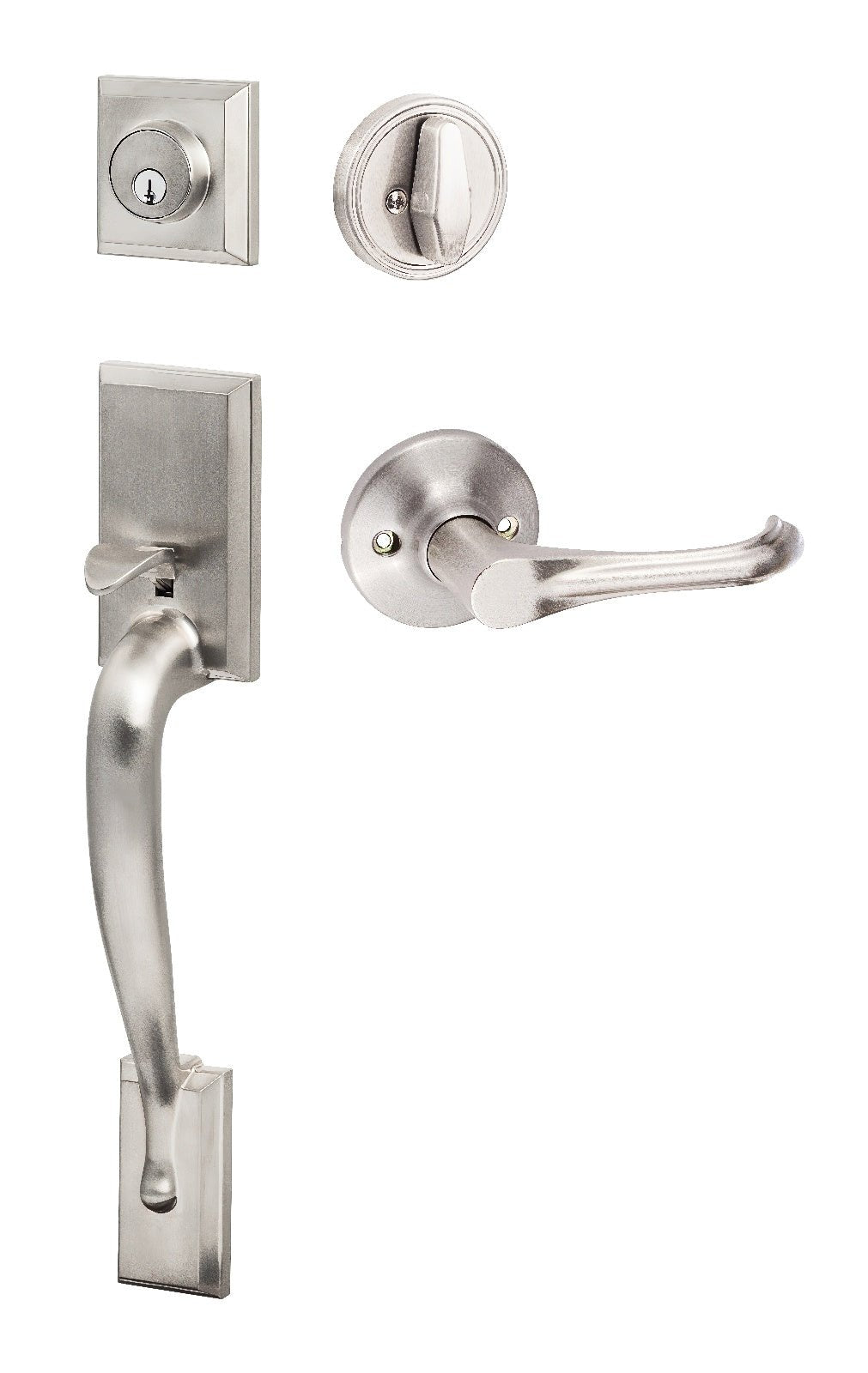 Sure-Loc MA507-HA 15 satin nickel single cylinder handleset with trim