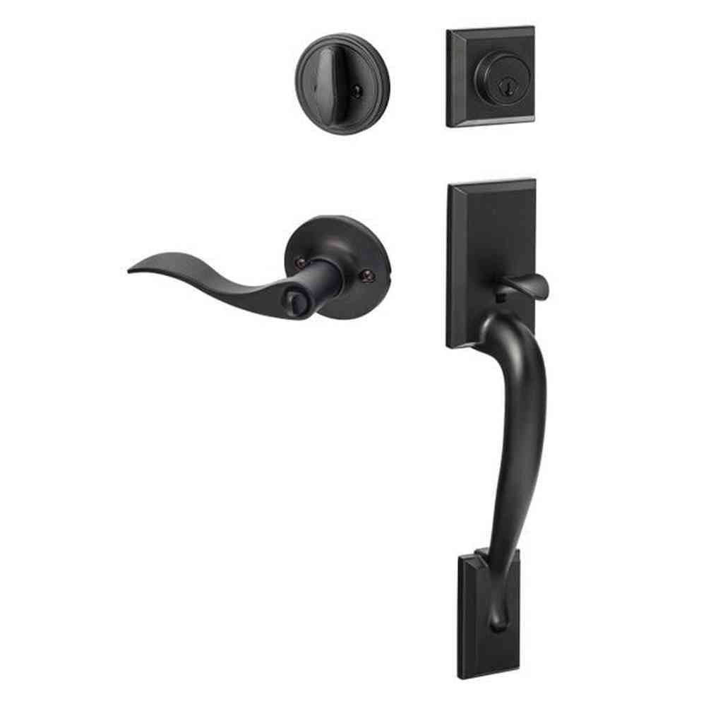 Sure-Loc MA507-SB-LH FBL flat black single cylinder handleset