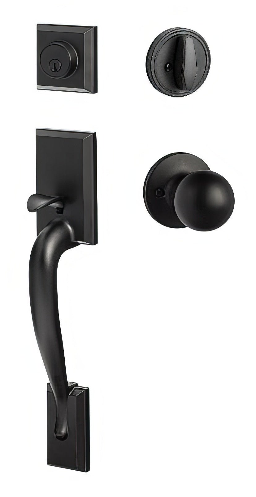 Sure-Loc MA507-TA FBL flat black single cylinder handleset