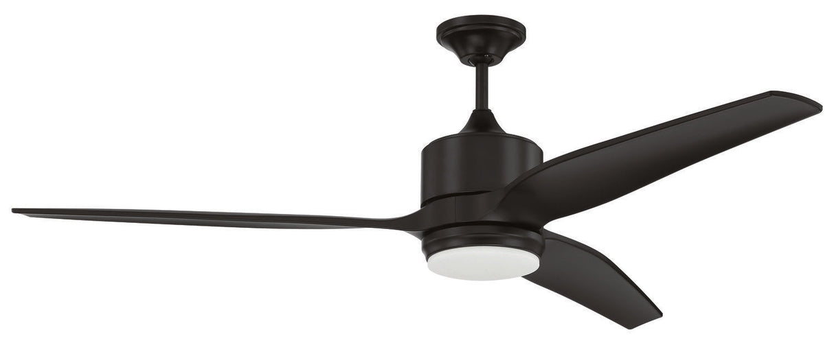 Craftmade MOB60FB3 flat black ceiling fan blades included