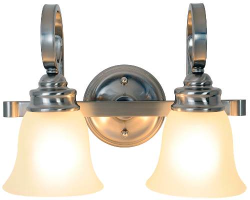 Monument Lighting 617203 Sanibel 2 Light Vanity Brushed Nickel