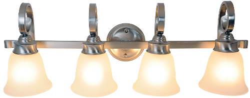 Monument Lighting 617252 Sanibel 4 Light Vanity Brushed Nickel