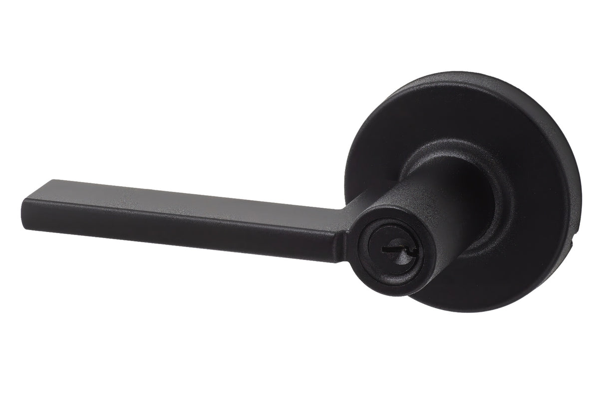 Sure-Loc MS107-RD FBL flat black keyed entry door lever