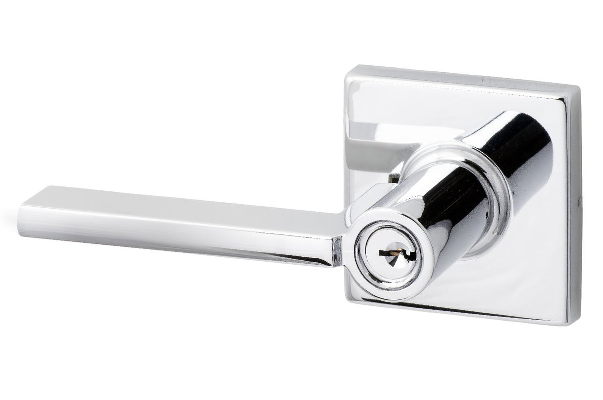 Sure-Loc Hardware MS107-SQ 26 keyed entry keyed entry door lever in polished chrome, additional view