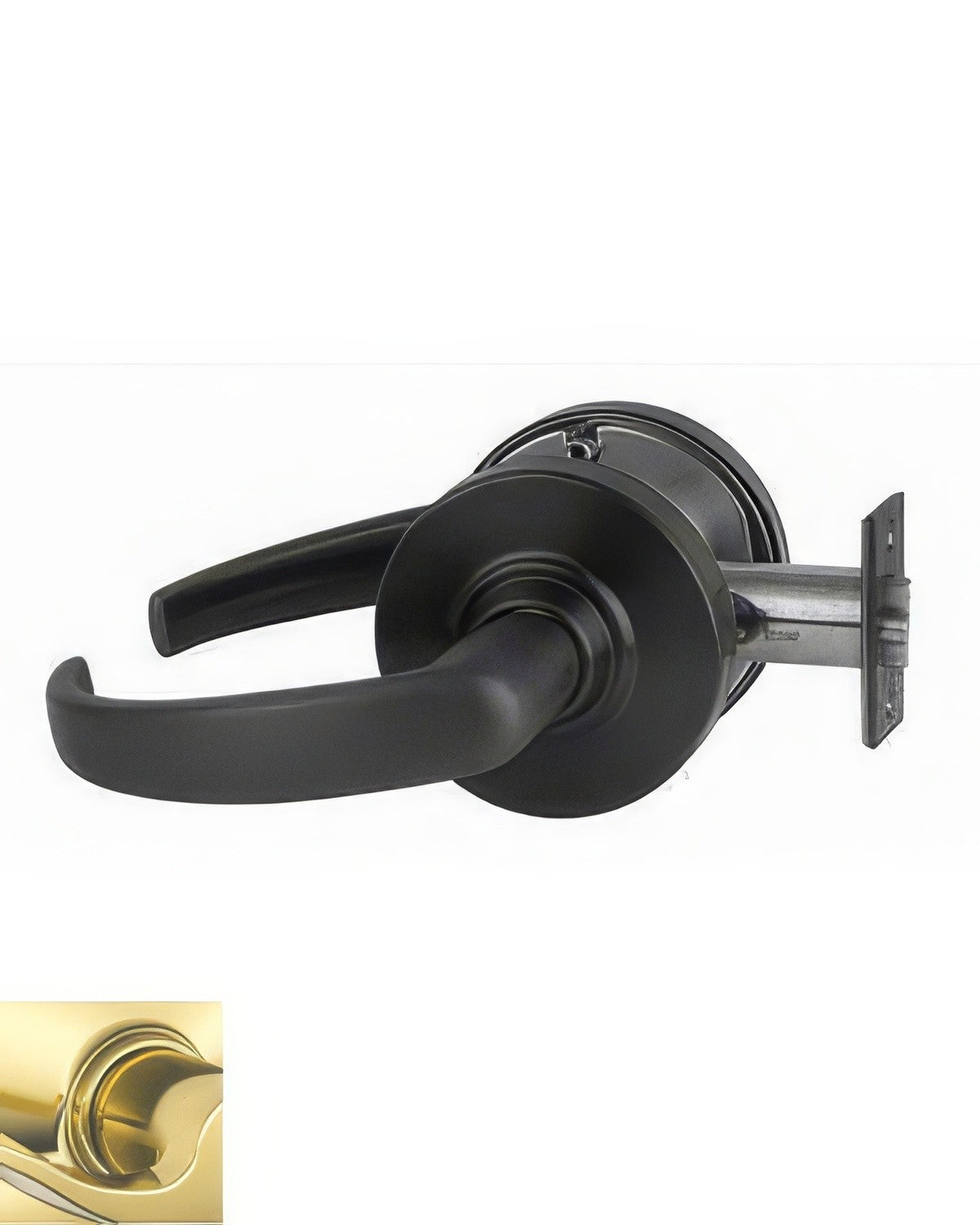 Schlage Commercial ND80LSPA605 polished brass showroom door lever