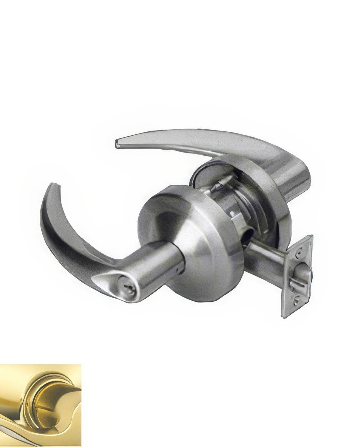 Schlage Commercial ND82CDTLR605 polished brass institution lock door lever