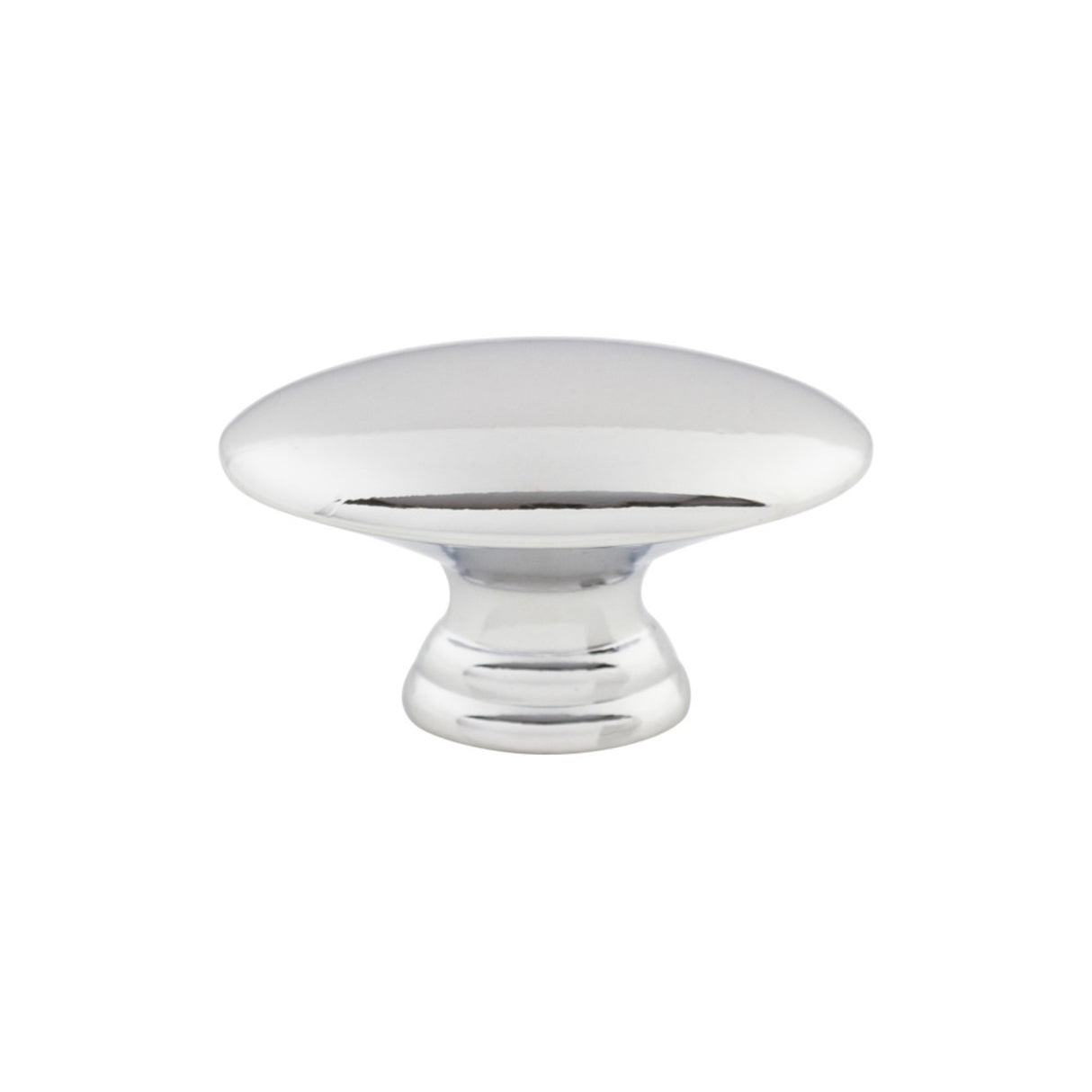 Top Knobs M380 Flat Oval 3/4" Length Oval Knob Polished Chrome