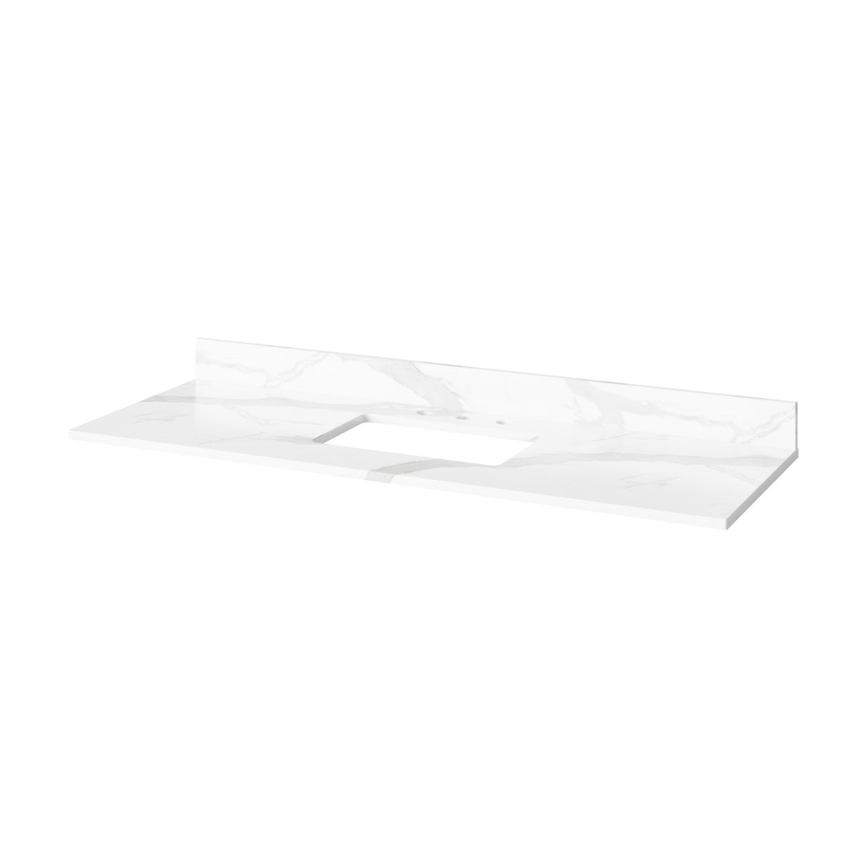 Jeffrey Alexander Chatham 60" Grey Double Sink Bathroom Vanity with Calacatta Vienna Quartz Top - 8 in. Widespread Faucet Top - VKITCHA60SGRCQR product image 5