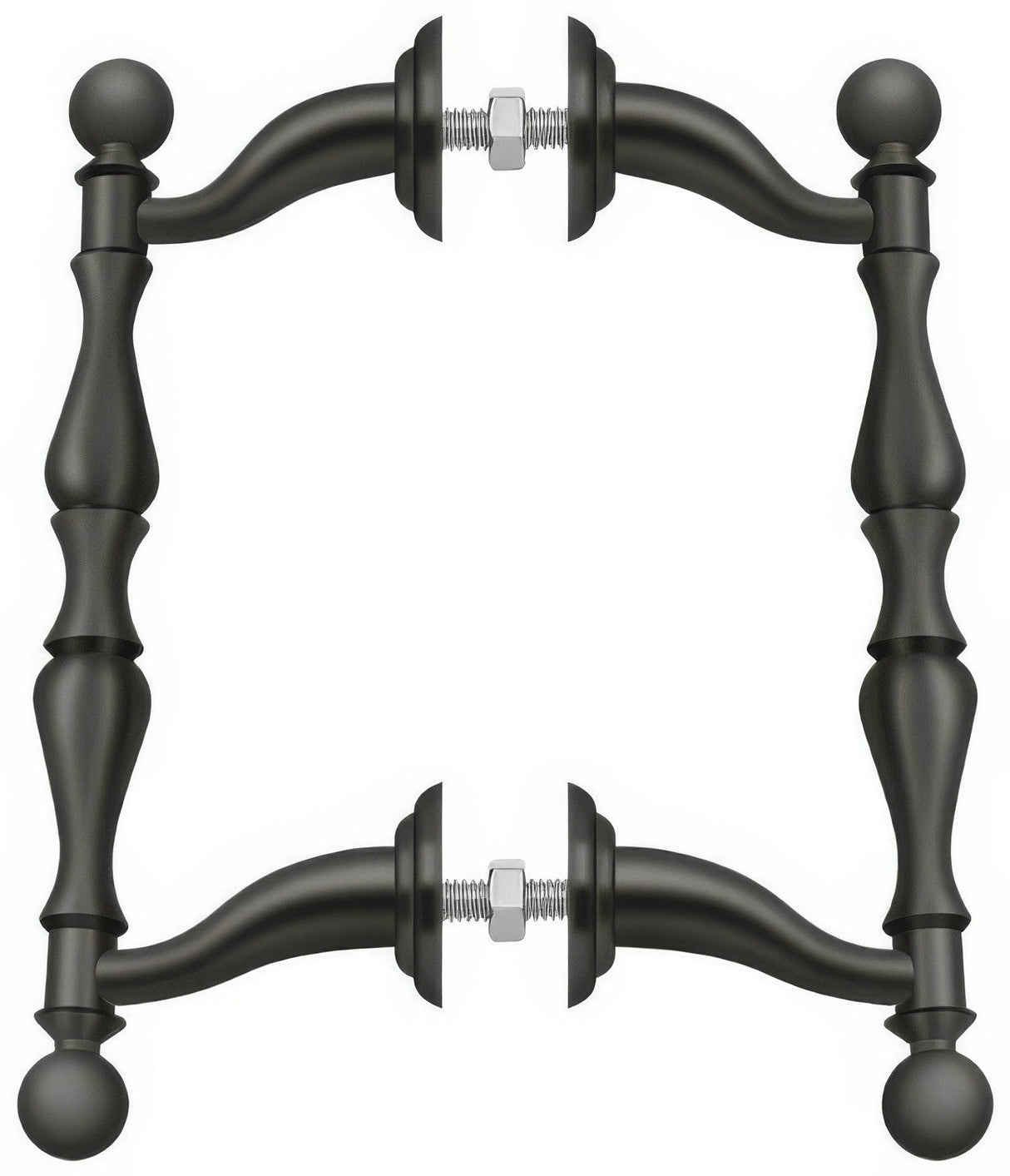 Deltana OHP620U10B door pull in satin nickel, additional view