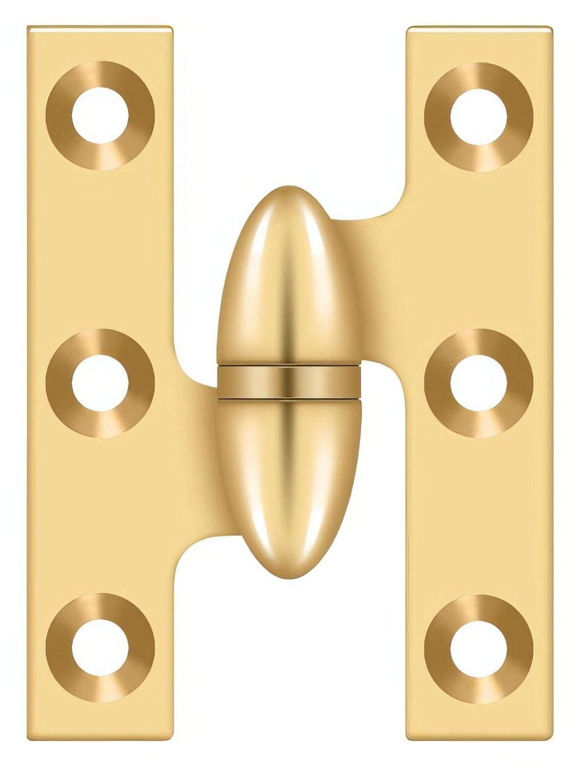 Deltana OK2015CR003-L olive knuckle hinge in satin nickel, additional view