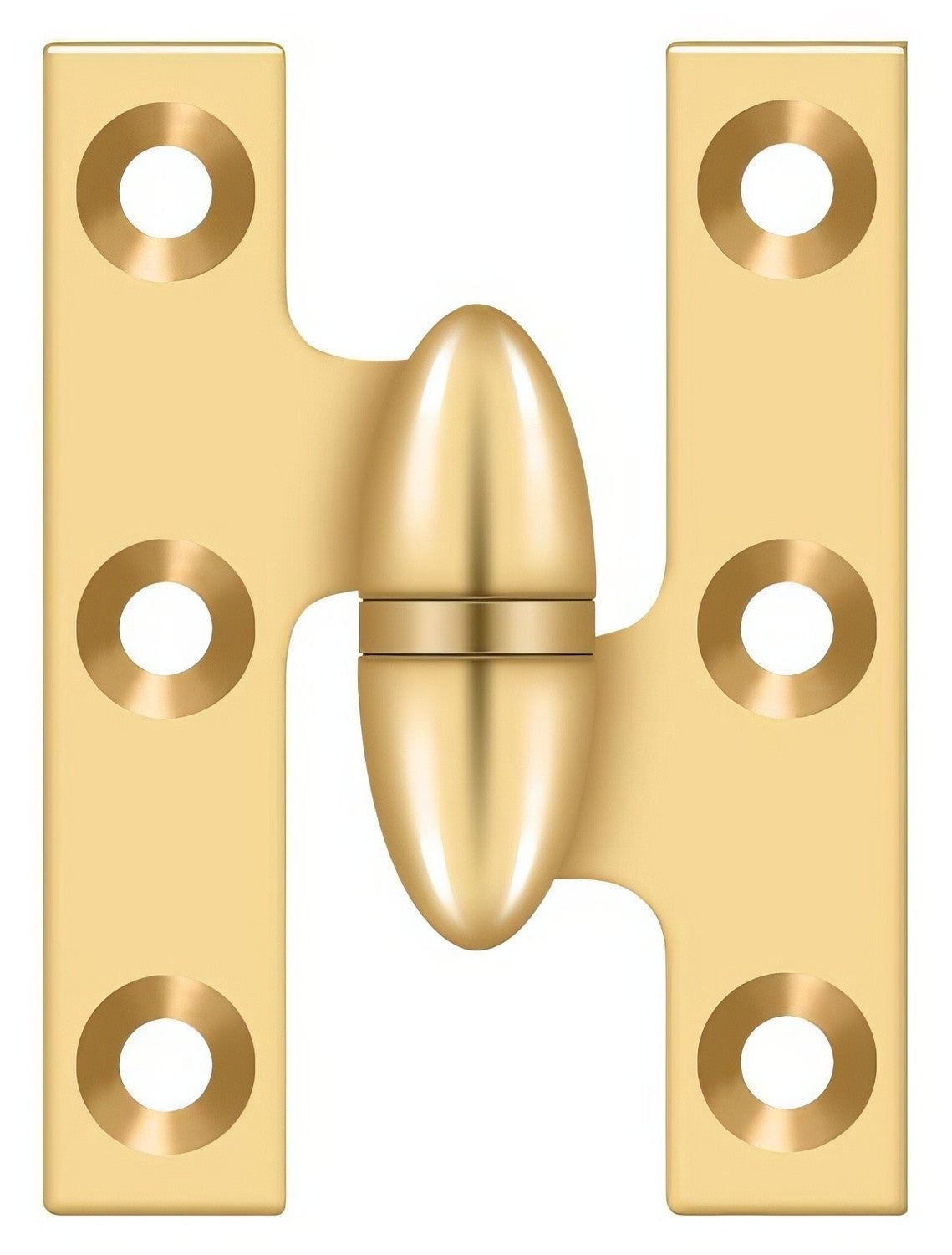 Deltana OK2015CR003-R olive knuckle hinge in satin nickel, additional view