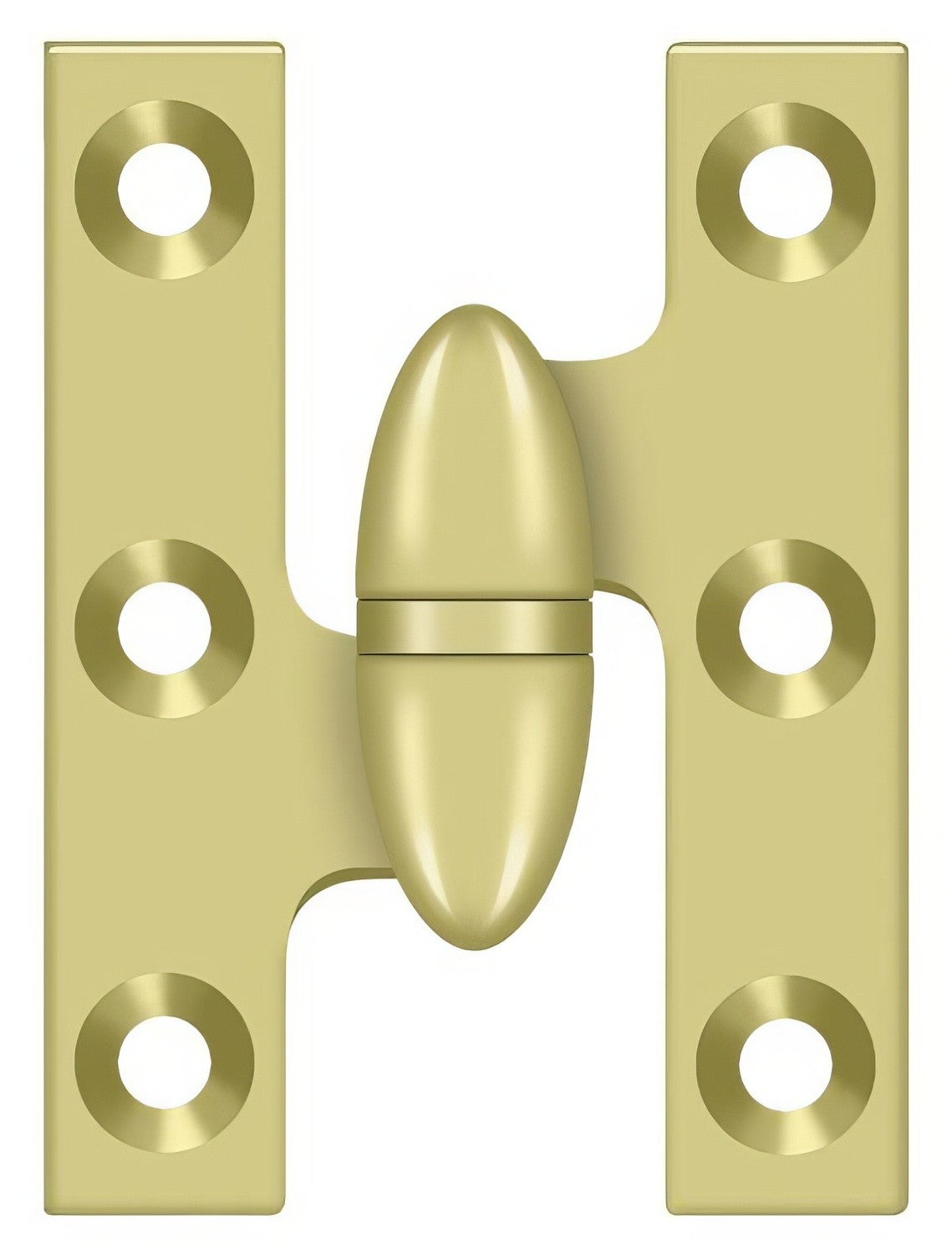 Deltana OK2015U3-L polished brass olive knuckle hinge