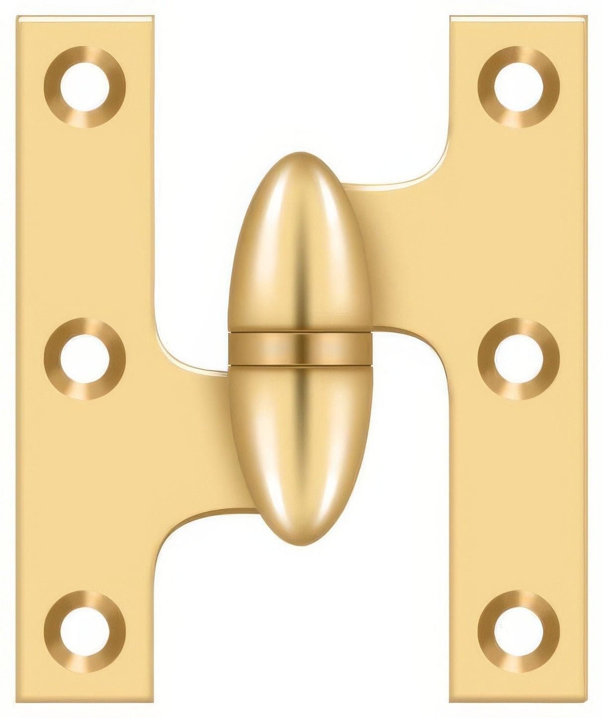 Deltana OK2520CR003-L lifetime polished brass olive knuckle hinge