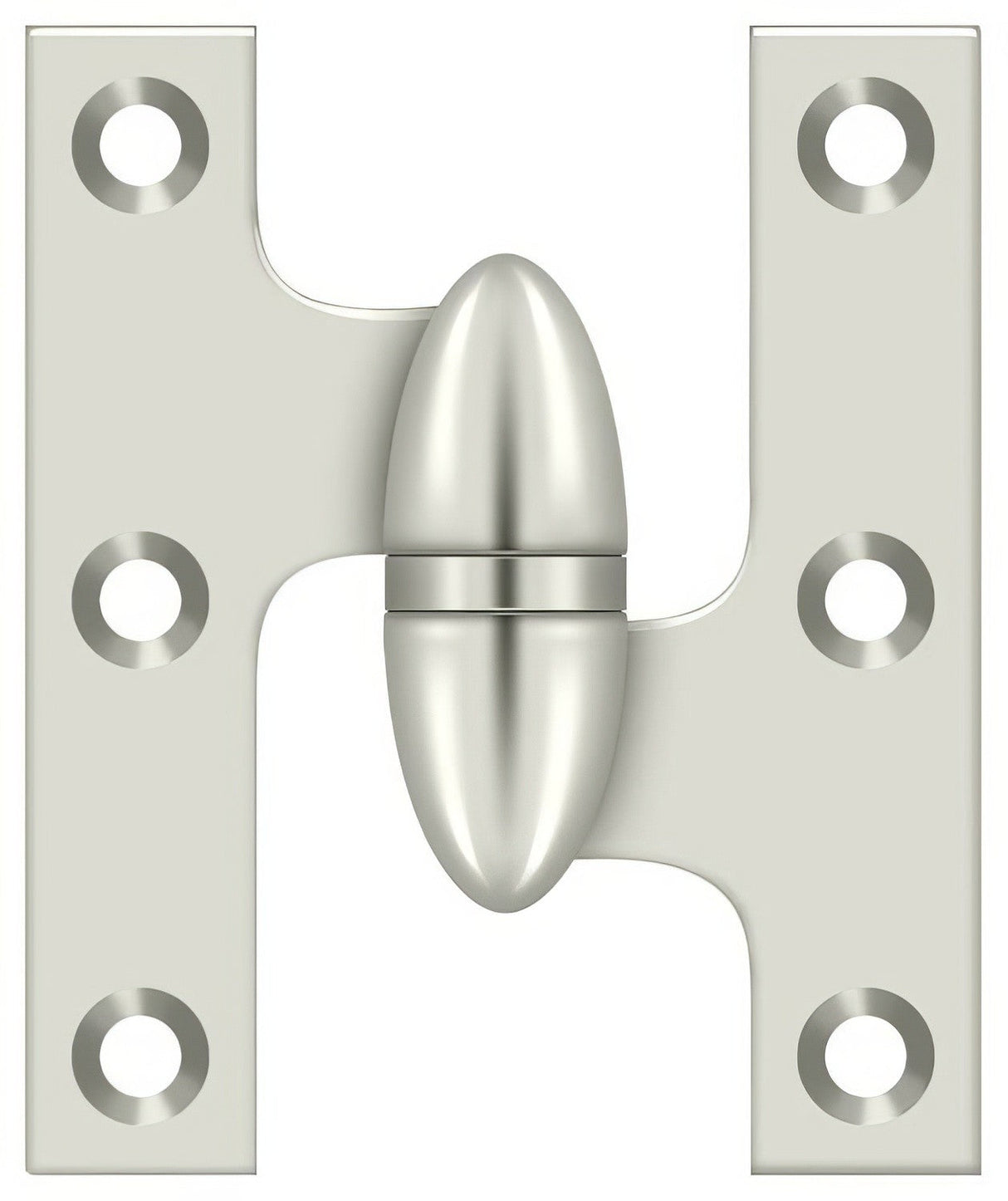 Deltana OK2520U14-R polished nickel olive knuckle hinge