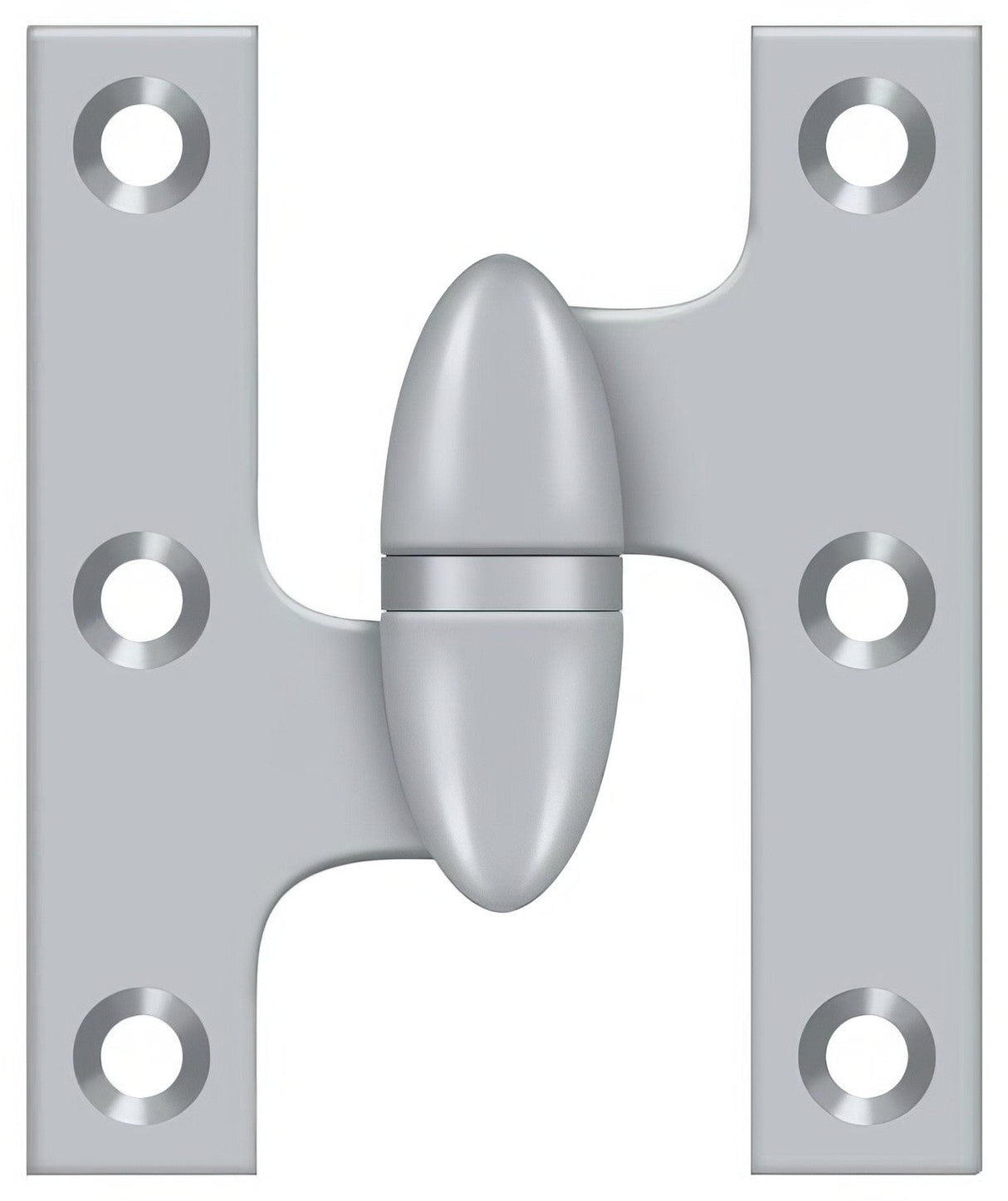 Deltana OK2520U26D-L brushed chrome olive knuckle hinge
