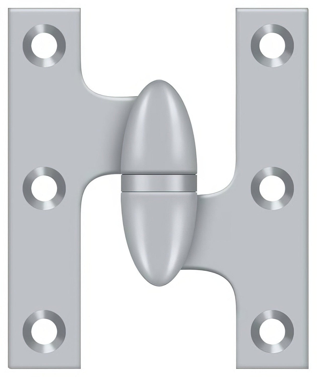 Deltana OK2520U26D-R brushed chrome olive knuckle hinge