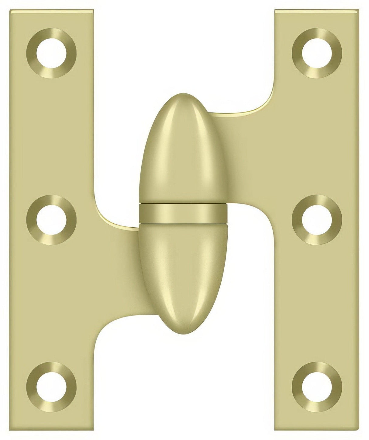 Deltana OK2520U3UNL-L unlaquered olive knuckle hinge