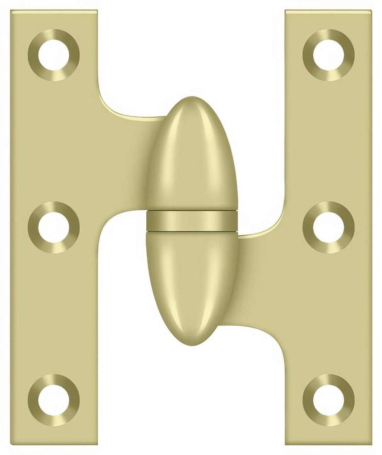 Deltana OK2520U3UNL-R unlaquered olive knuckle hinge