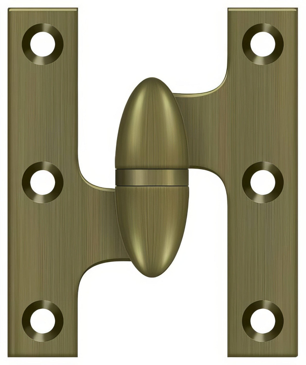 Deltana OK2520U5-L antique brass olive knuckle hinge
