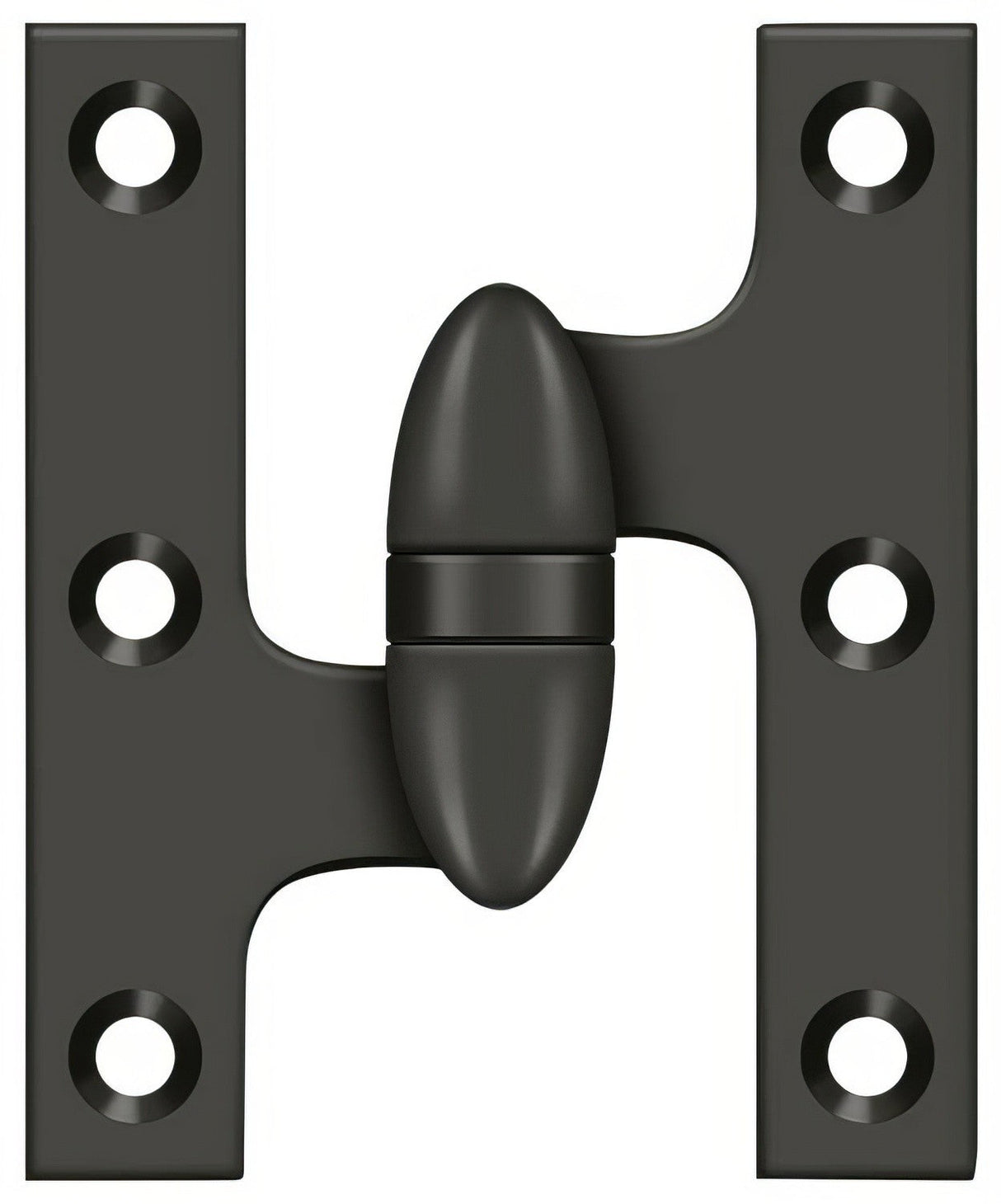 Deltana OK3025B10B-L oil rubbed bronze olive knuckle hinge