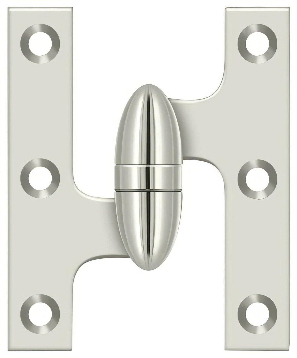 Deltana OK3025B14-L polished nickel olive knuckle hinge