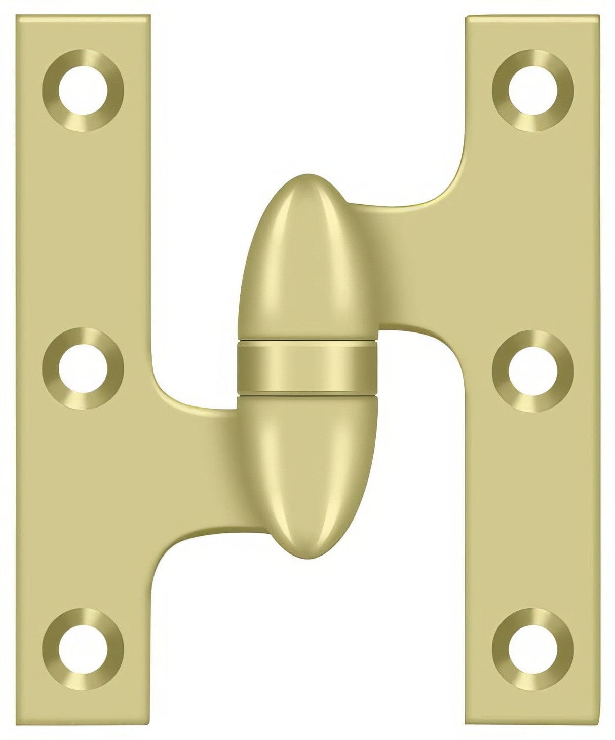 Deltana OK3025B3UNL-L unlaquered olive knuckle hinge