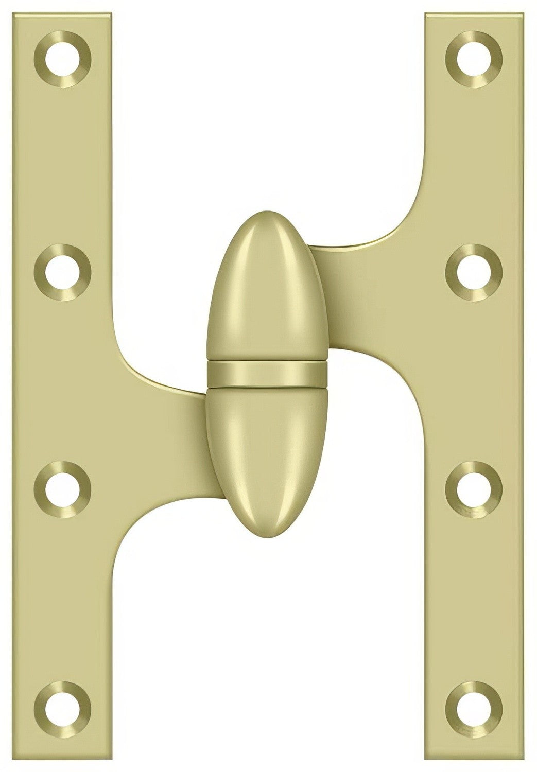 Deltana OK6040B3UNL-L unlaquered olive knuckle hinge