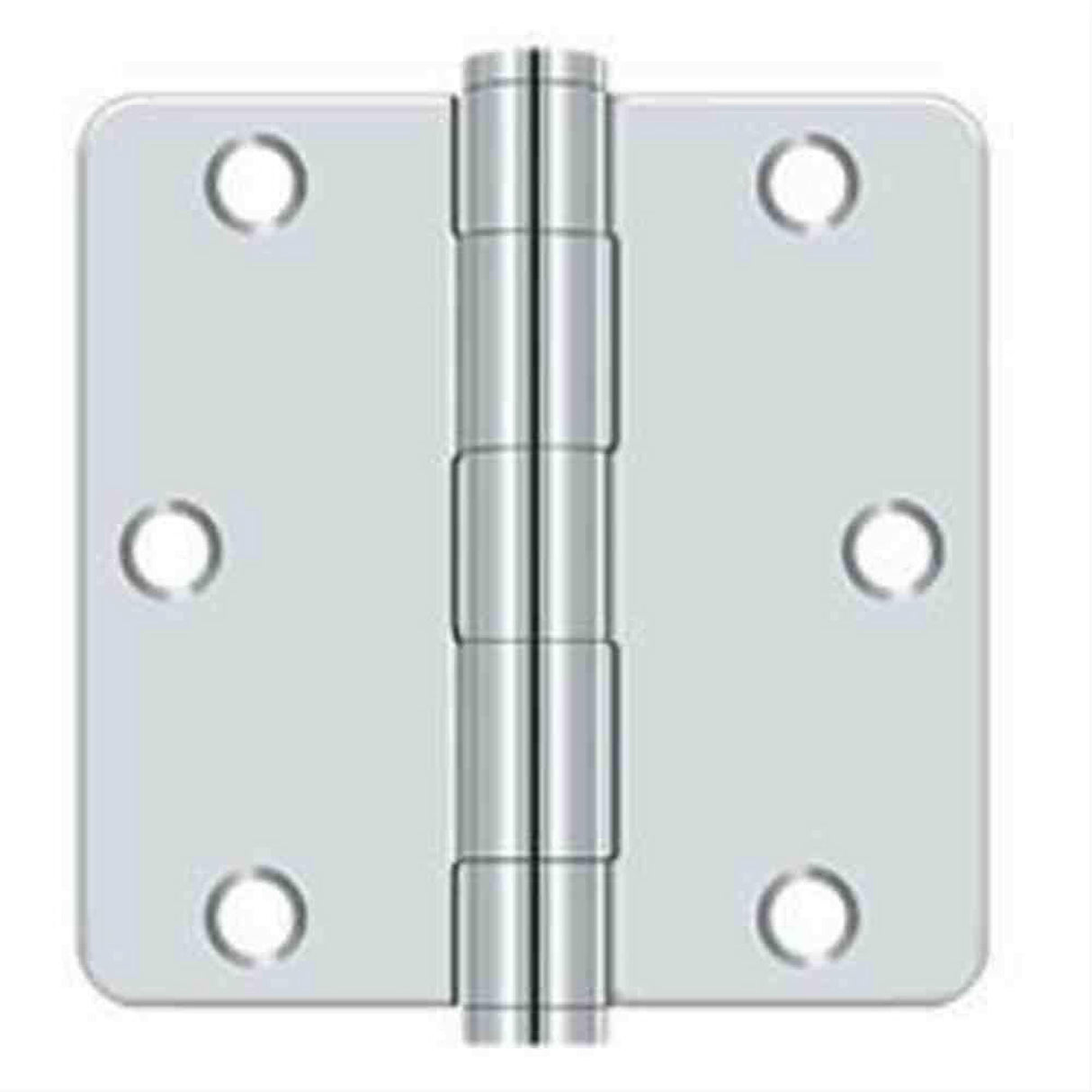 Orca Hardware COM3514-26 3.5" x 3.5" x 1/4" Plain Bearing Hinge Bright Polished Chrome