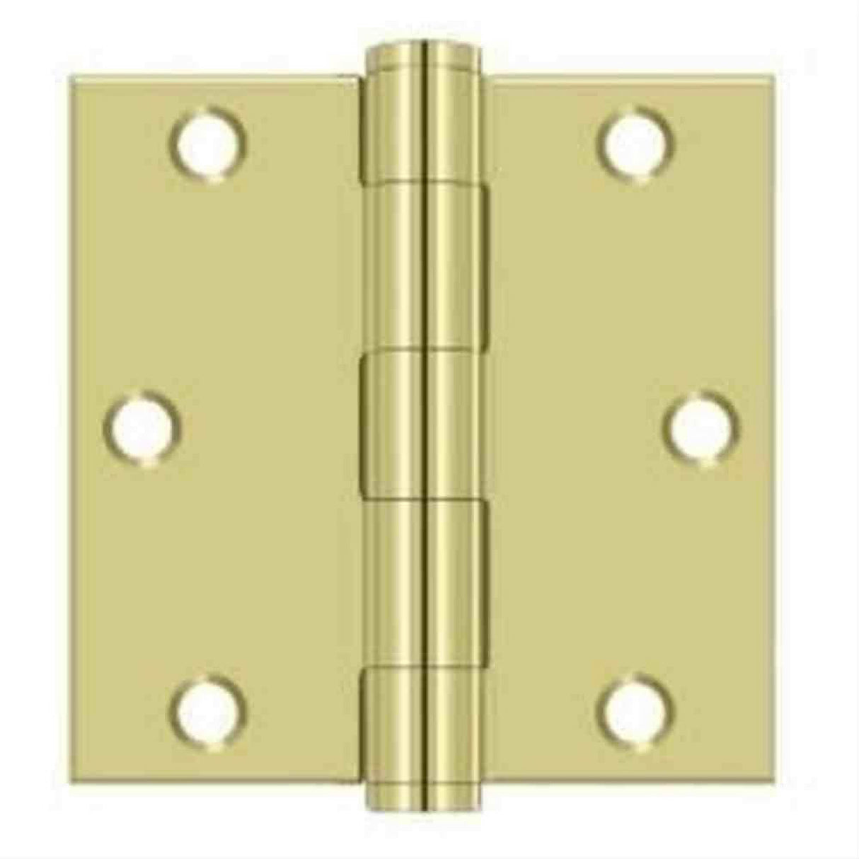 Orca Hardware COM3535-3 3.5" x 3.5" Plain Bearing Hinge Bright Polished Brass