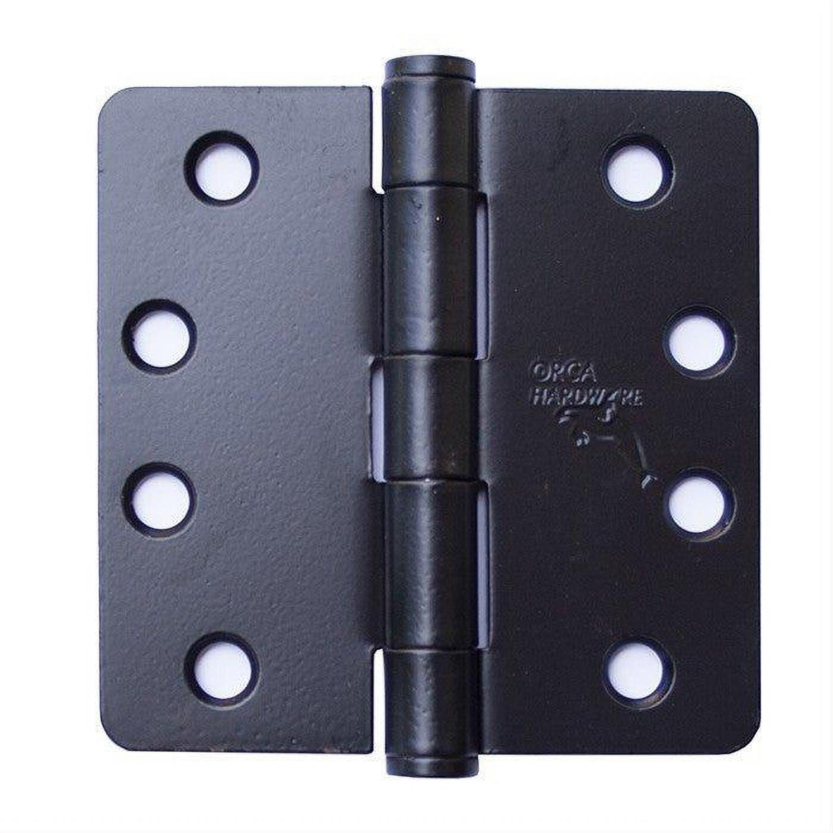 Orca Hardware COM4014-19 4" x 4" x 1/4" Plain Bearing Hinge Black