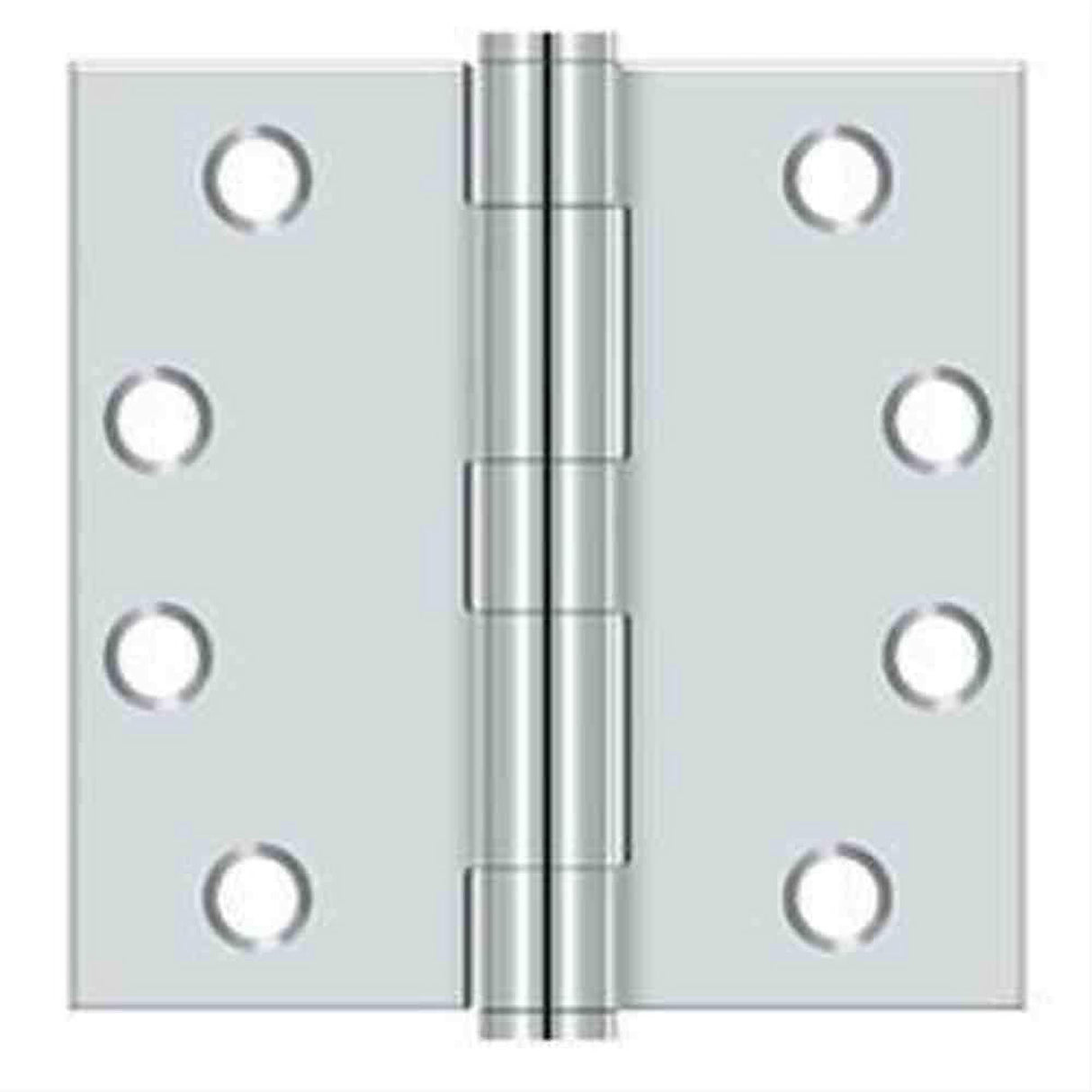 Orca Hardware COM4040-26 4" x 4" Plain Bearing Hinge Bright Polished Chrome