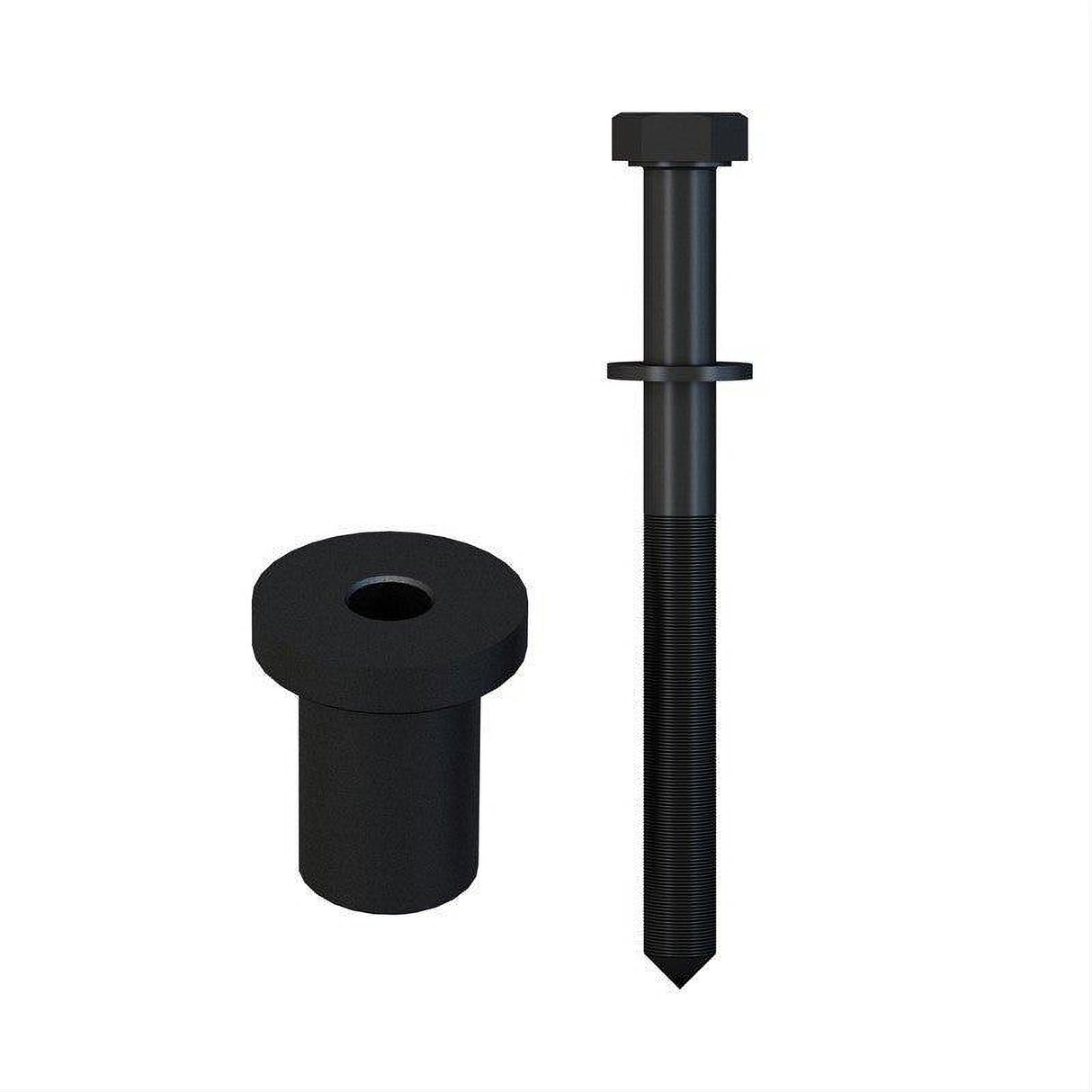 Orca Hardware FTST-SPACER-BL Barn Door-Flat Track Standard Drop Hanger Spacer Black