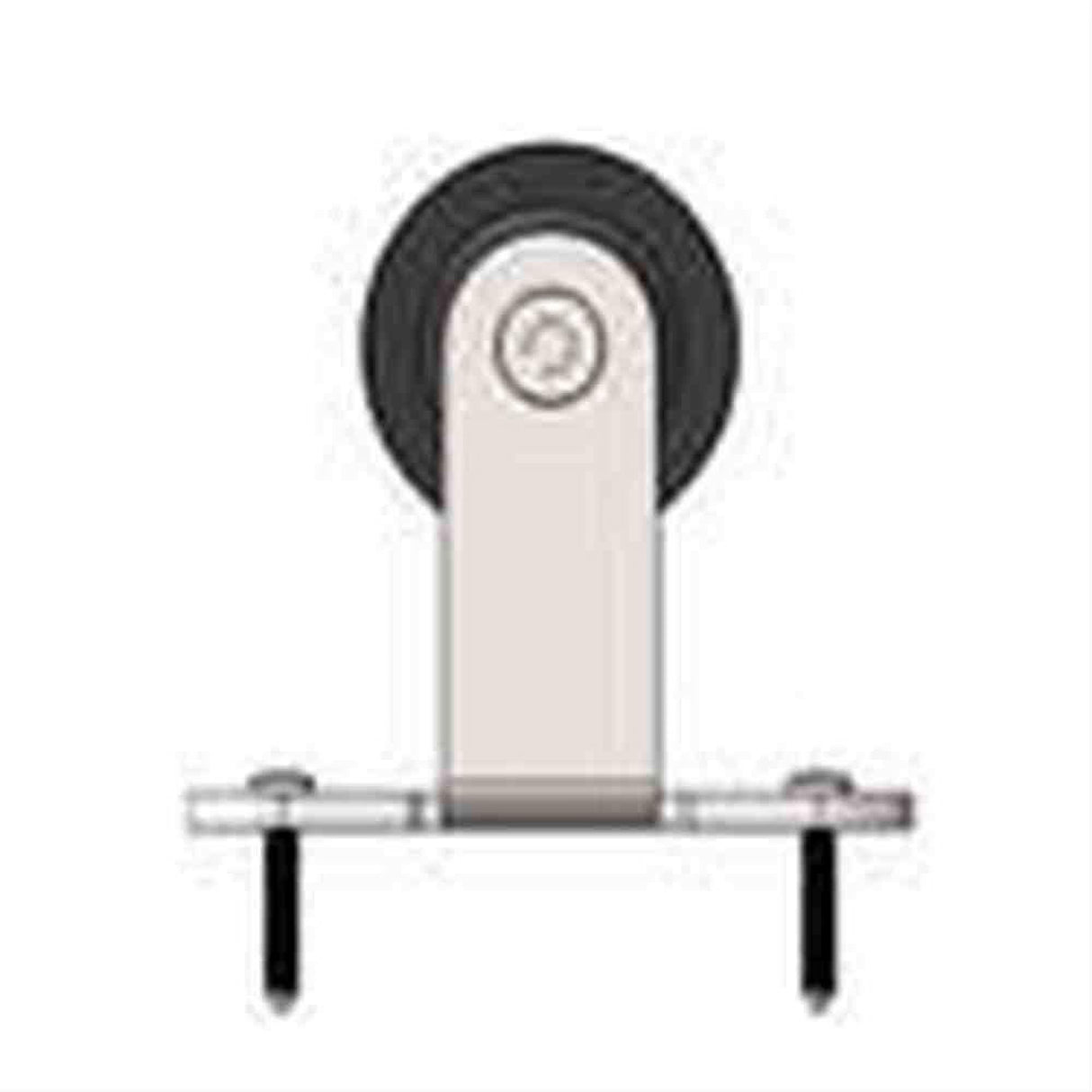 Orca Hardware FTTM-HANGER-SN Barn Door-Flat Track Top Mount Hanger Satin Nickel
