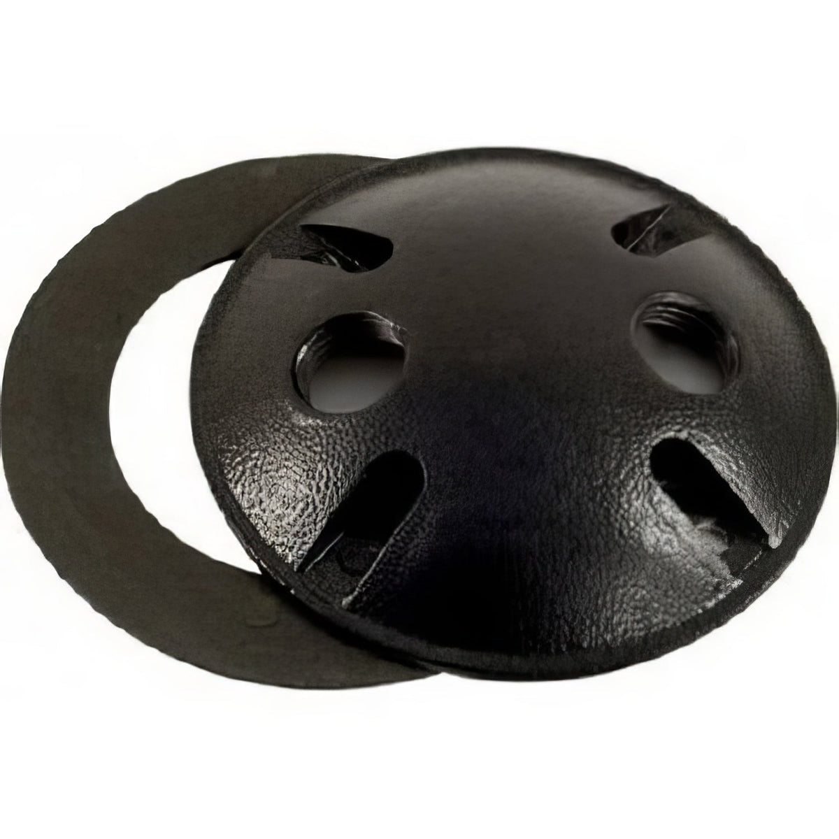 Dabmar Lighting P-11-2-B Round Box Cover w/Two 1/2" Holes Black