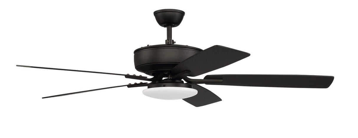 Craftmade P112FB5-52FBGW flat black ceiling fan blades included