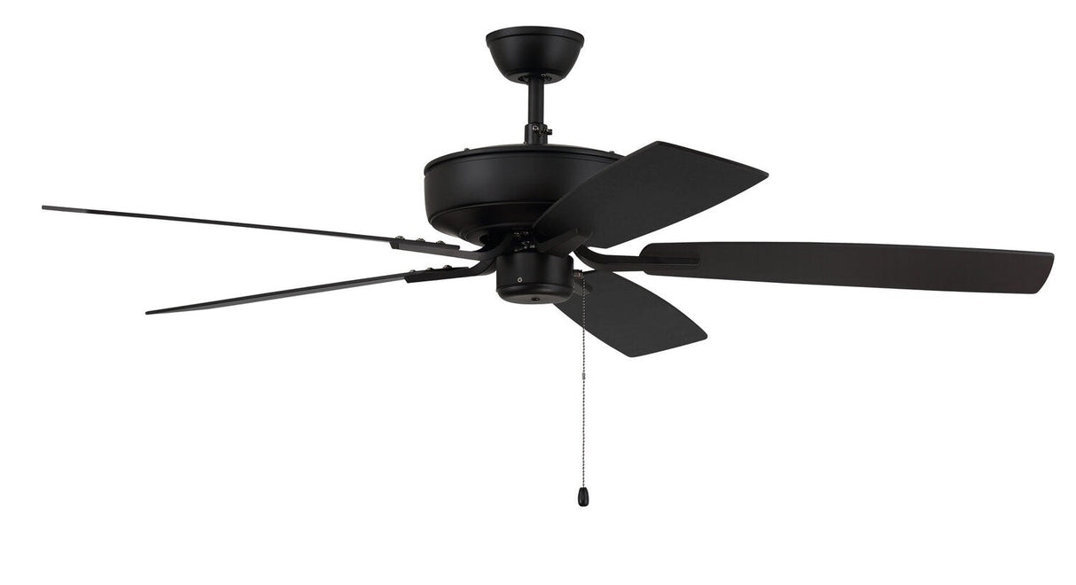 Craftmade P52FB5-52FBGW flat black ceiling fan blades included