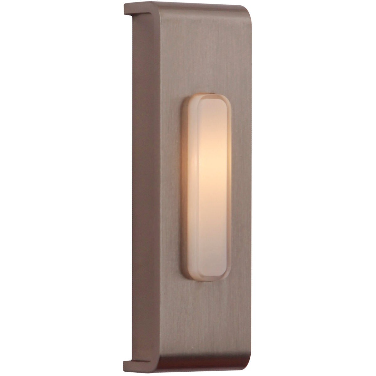 Craftmade PB5001-BNK Surface Mount LED Lighted Push Button Waterfall Edge Rectangle Doorbell in Brushed Polished Nickel