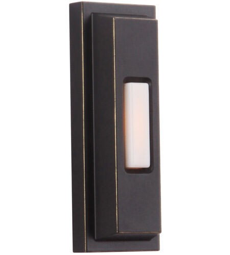 Craftmade PB5005 Surface Mount LED Lighted Push Button Beveled Rectangle Doorbell