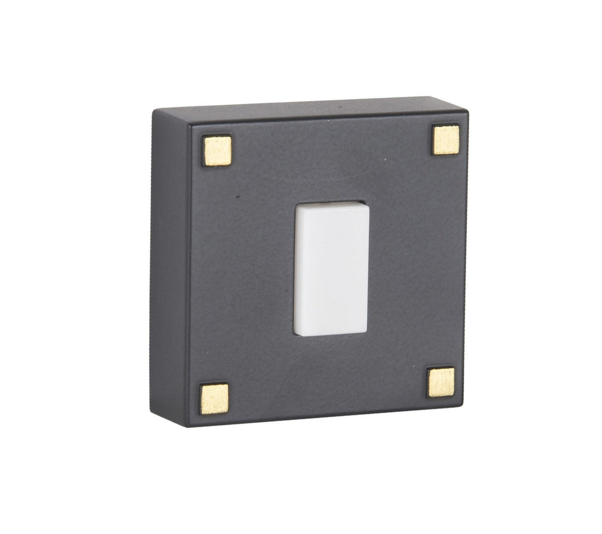 Craftmade PB5015-FBSB Surface Mount LED Lighted Push Button Doorbell Flat Black / Satin Brass