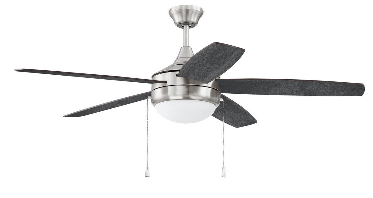 Craftmade PHA52BNK5-BNGW brushed polished nickel ceiling fan blades included
