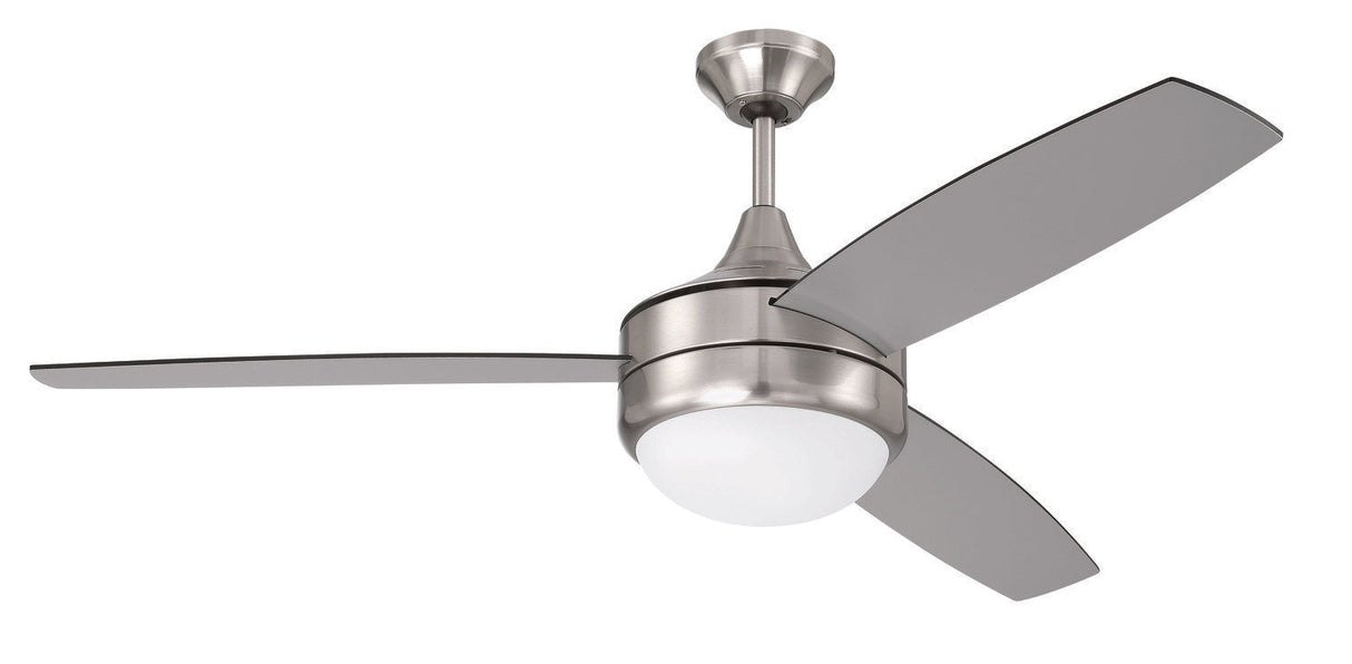 Craftmade PHZ52BNK3-BNGW brushed polished nickel ceiling fan blades included