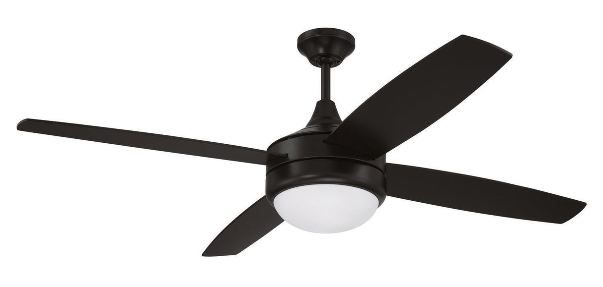 Craftmade PHZ52FB4 flat black ceiling fan blades included