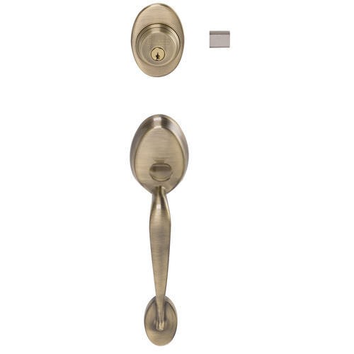 Schlage F62PLY605ELA F62-PLY-ELA Plymouth Double Cylinder Handleset Polished Brass