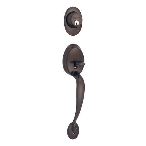 Schlage F62PLY505FLARH F62-PLY-FLA-RH Right Hand Plymouth Double Cylinder Handleset Lifetime Polished Brass